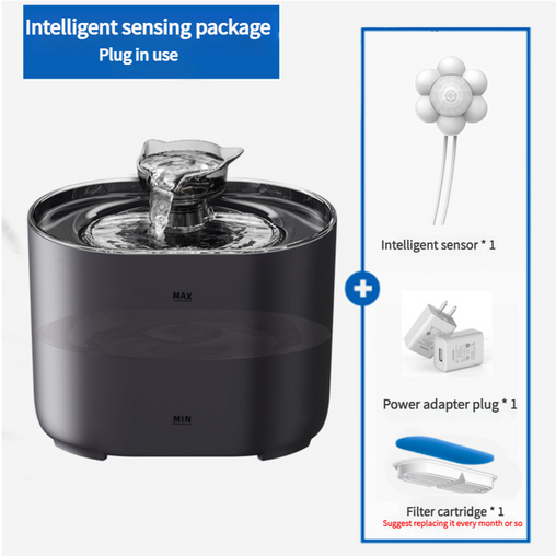 2.2L Intelligent Sensing Pet Water Fountain with Smart Sensor and Filter – Black Design Pet Care > Cat Supplies > Cat Bowls, Feeders & Waterers V888-ELOSUNG100026 Online Furniture