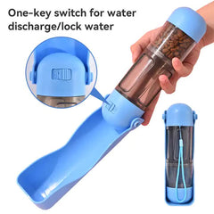 2-in-1 Portable Pet Water and Food Bottle - Leak-Proof Design with Water Lock and Easy Dispenser,300ml Water+200ml food feeder  Blue Colour Pet Care > Dog Supplies > Dog Bowls, Feeders & Waterers V888-ELOSUNG10436 Online Furniture