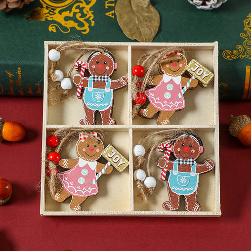 (2 set)Christmas Gingerbread Ornaments Set - Festive Wooden Decorations for Tree, Set of 12 Occasions > Christmas > Christmas Decorations V888-ELOSUNG11091 Online Furniture