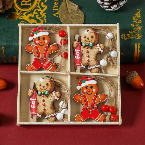 (2 set)Christmas Gingerbread Ornaments Set - Festive Wooden Decorations for Tree, Set of 12 Occasions > Christmas > Christmas Decorations V888-ELOSUNG11092 Online Furniture