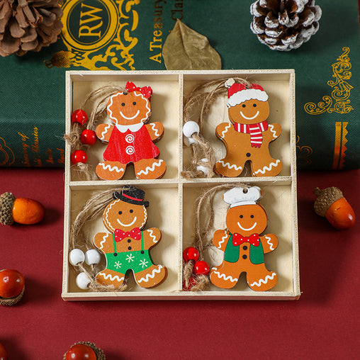 (2 set)Christmas Gingerbread Ornaments Set - Festive Wooden Decorations for Tree, Set of 12 Occasions > Christmas > Christmas Decorations V888-ELOSUNG11093 Online Furniture