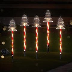 25 LED 5 PCS Christmas Lights Path Ground Light Garden Decorations Jingle Jollys Occasions > Christmas > Outdoor Decorations & Lights XMAS-PATH-TREE-RD-54CM-6PC Online Furniture