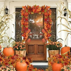 2M Artificial Fall Maple Leaf Garland Occasions > Christmas > Christmas Wreaths & Garlands V728-1005007243935153-I Online Furniture