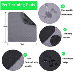 70X50cm Washable Pet Dog Pee Pad Reusable Cat Puppy Training Wee Absorbent Mat Pads Bed Pet Care > Dog Supplies > Dog Training Aids V201-W12901918 Online Furniture