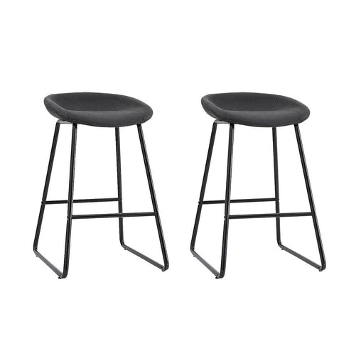 Artiss 2x Bar Stools Kitchen Dining Chairs Counter Stool PU Leather Metal - Furniture Ozily