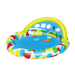 Bestway Kids Pool 120x117x46cm Inflatable Play Swimming Pools w/ Canopy 45L - Furniture Ozily