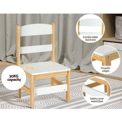 Keezi 2PCS Kids Table and Chairs Set Study Activity Toys Storage Desk Drawer - Furniture Ozily