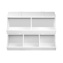 Keezi Kids Toy Box Bookshelf Storage Bookcase Organiser Display Stackable - Furniture Ozily