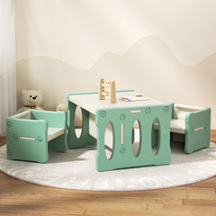 Keezi 3PCS Kids Table and Chairs Set HDPE - Furniture Ozily