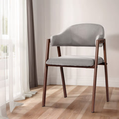 Artiss Dining Chairs Grey Linen Fabric Set Of 2 Nadi - ozily