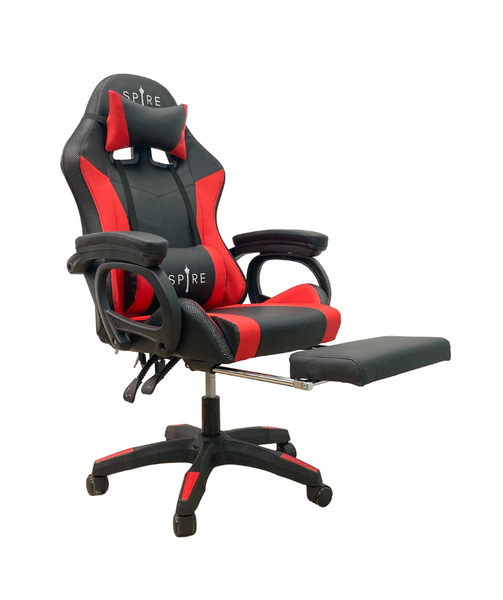 Spire ONYX LED, Bluetooth, Massage Gaming Chair Red/Black - ozily