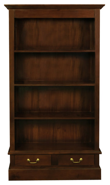 Tasmania 2 Drawer Bookcase (Mahogany) - ozily