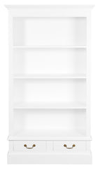 Tasmania 2 Drawer Bookcase (White) - ozily