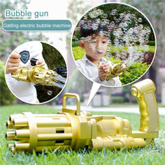 Kids Toys Automatic Gatling Bubble Gun Summer Soap Water Bubble Machine - Furniture Ozily