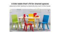 DELTA CHILDREN Kids Premium Table and Chairs Play Furniture Set Wooden Wood - Furniture Ozily