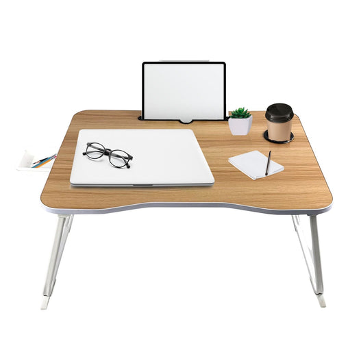 EKKIO Extra Large Multifunctional Portable Bed Tray Laptop Desk (White Oak) EK-BT-102-OEJ - ozily