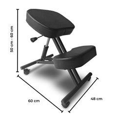 EKKIO Adjustable Ergonomic Office Kneeling Chair (Black) EK-KC-100-TH - ozily