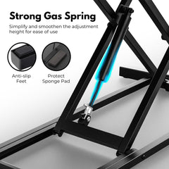 EKKIO Adjustable Standing Desk Riser with Gas Spring (Black) EK-DSR-100-MS - ozily