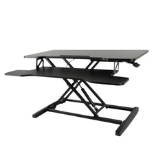 EKKIO Adjustable Standing Desk Riser with Gas Spring (Black) EK-DSR-100-MS - ozily