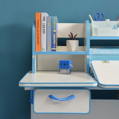 120cm Height Adjustable Children Kids Ergonomic Study Desk Blue AU - Furniture Ozily