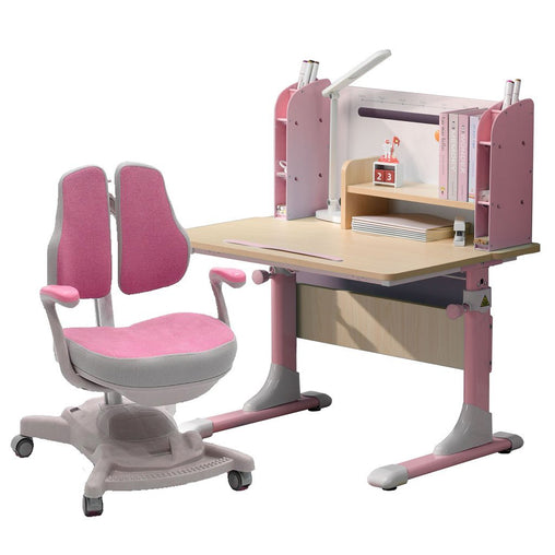 Height Adjustable Children Kids Ergonomic Study Desk 80cm Pink AU - Furniture Ozily