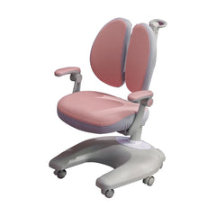 Solid Rubber Wood Height Adjustable Children Kids Ergonomic Study Chair Pink Only AU - Furniture Ozily