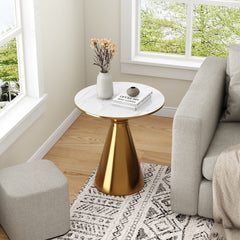 Golden Halo Round Side Table - Furniture Ozily