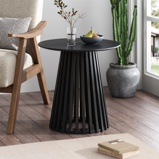 Palmer Charcoal Chic Side Table - Furniture Ozily