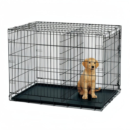 YES4PETS 30' Collapsible Metal Dog Rabbit Crate Cage Cat Carrier With Divider - Furniture Ozily