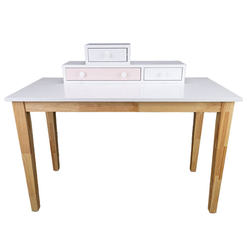 Reader Kids Children Study Computer Desk 120cm Table Rubber Wood - Pink - ozily