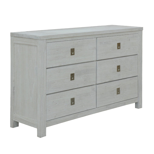 Myer Dresser 6 Chest of Drawers Storage Cabinet White Wash - ozily