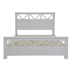 Myer 5pc King Bed Suite Bedside Dresser Bedroom Furniture Package White Wash - ozily