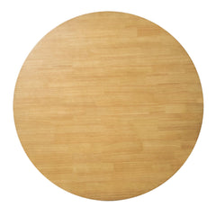 Cusco 100cm Round Dining Table Scandinavian Style Solid Rubberwood Natural - ozily