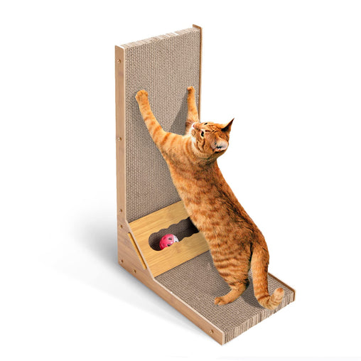 Cat Scratcher Pad L Shape Scratching Board Post Cardboard Cat Scratcher Indoor Kitten Scratch - Furniture Ozily
