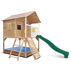 Lifespan Kids Warrigal Cubby House - Green Slide - Furniture Ozily