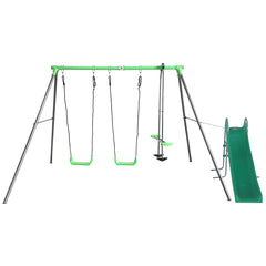 Lifespan Kids Hurley 2 Metal Swing Set with Slide - Furniture Ozily