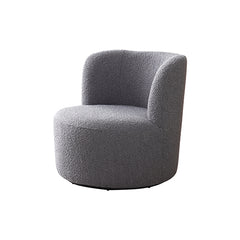 Como Arm Chair Fabric Upholstery Dark Grey Colour Wooden Structure High Density Foam Rotating Metal Chassis - ozily