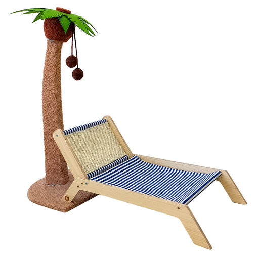 Wood coconut tree lounge chair cat bed dog bed cat scratching post toy pet nest - Furniture Ozily