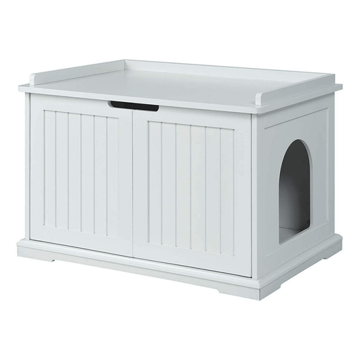 Cleo Cat Litter Cabinet, White - Furniture Ozily