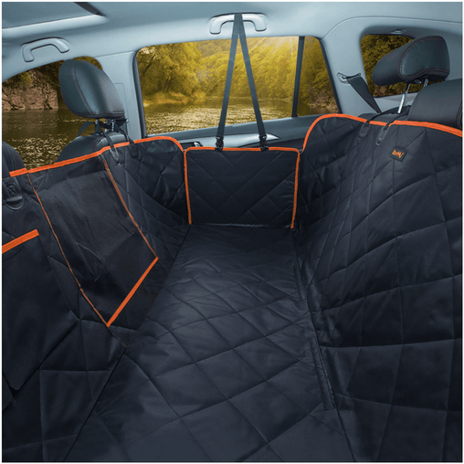 iBuddy Dog Seat Cover Car Hammock w/ Mesh Window & Dog Seat Belt - Furniture Ozily