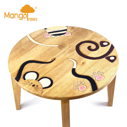 Kids Wooden Table Mix Animal Tails - Furniture Ozily