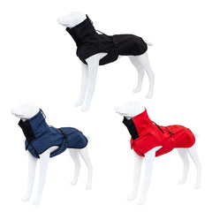 Pet Dog Raincoat Poncho Jacket Windbreaker Waterproof Clothes with Harness Hole-S-Black (Single Layer) - Furniture Ozily
