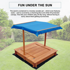 Kids Wooden Toy Sandpit with Canopy - Furniture Ozily
