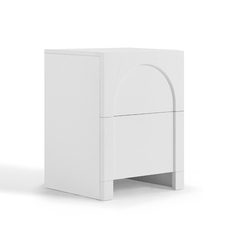 Dome White Bedside Table - Furniture Ozily