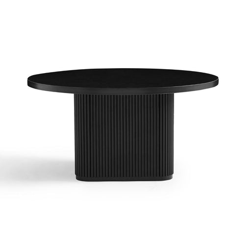 Tate Black Round Column Coffee Table - Furniture Ozily
