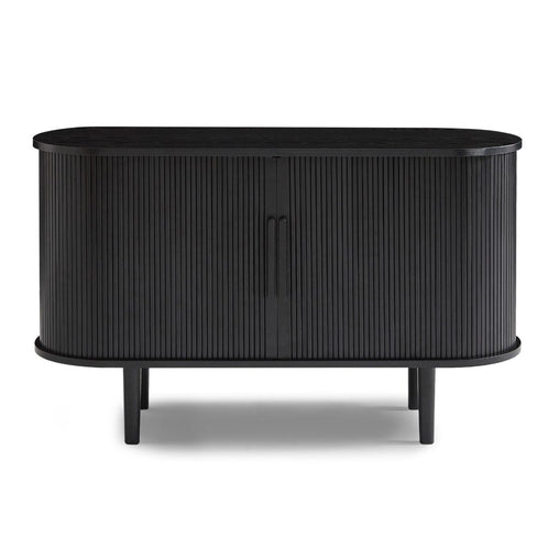 Tate Black Column Wooden Sideboard Table - Furniture Ozily