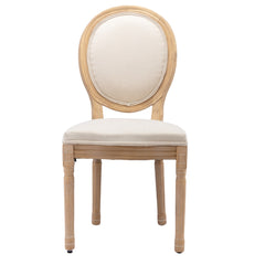 AADEN 4x Linen Dining Chairs with Solid Wood Legs- Beige Furniture > Outdoor > Outdoor Chairs V226-SW1845BG-2 Online Furniture