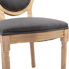 AADEN 6x Linen Dining Chairs with Solid Wood Legs- Grey Furniture > Dining > Dining Set V226-SW1845DG-3 Online Furniture