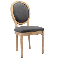 AADEN 6x Linen Dining Chairs with Solid Wood Legs- Grey Furniture > Dining > Dining Set V226-SW1845DG-3 Online Furniture