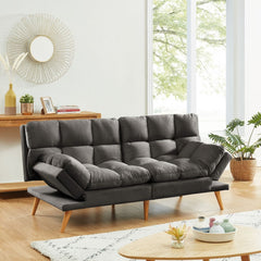 Alexa 3 Seater Velvet Sofa Bed Futon Charcoal Furniture > Sofas V80-BFY-1120-SFB-CC Online Furniture